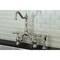 Kingston Brass KS7758ALBS English Country Kitchen Bridge Faucet W/Brass Sprayer, Nickl KS7758ALBS - alternate 3